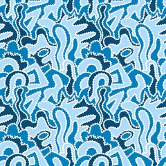 Abstract seamless paint spots doodle pattern for wrapping paper and fabrics