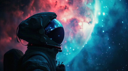astronaut in the space