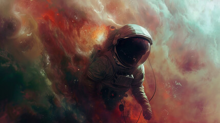 astronaut in the space