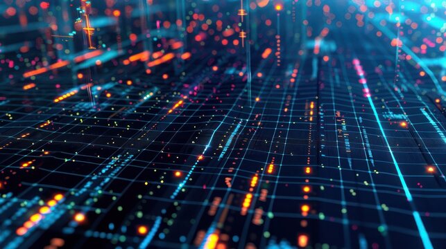 dynamic 3D scatter plot showing investment returns versus risk across multiple asset classes