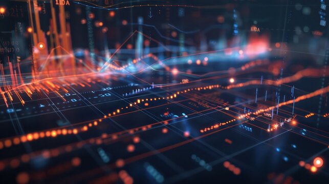 dynamic 3D scatter plot showing investment returns versus risk across multiple asset classes