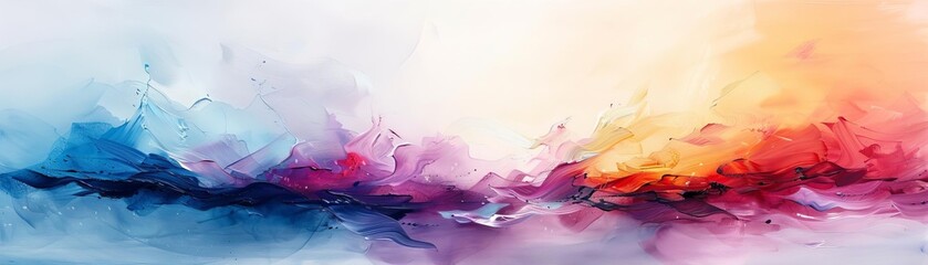 Vibrant abstract watercolor art with dynamic colors blending harmoniously, creating a visually captivating and energetic composition.