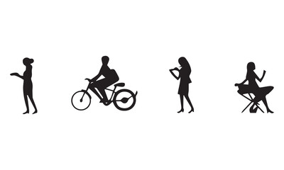 Vector Set Of Olympic Sports black Icons Isolated on White Background