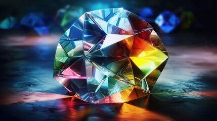 Conceptual image of financial diversification, depicted as a multi-faceted crystal with each face representing a different investment avenue