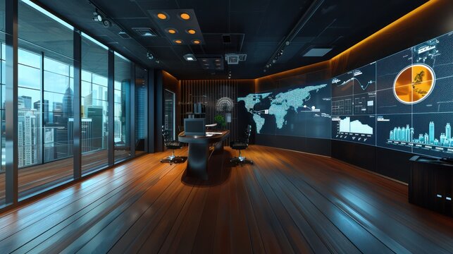 virtual reality interface for financial risk assessment, with interactive tools and analytics