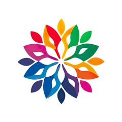 Fototapeta premium Colorful Symmetrical Leaf Pattern Design