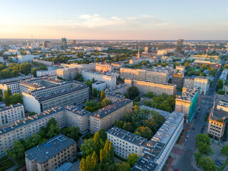 Warszawa, panorama miasta, zdjęcie lotnicze © hunter76
