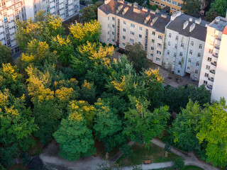 Warszawa, panorama miasta, zdjęcie lotnicze © hunter76