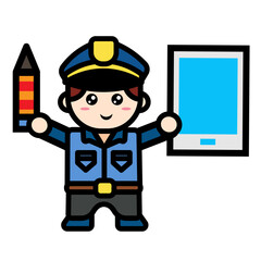 the police are writing