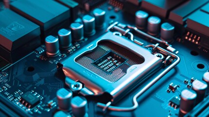 Computer's brain (CPU) sits on the motherboard, controlling everything. The CPU handles complex calculations, stores information, and manages tasks, like a powerful computer in your computer.