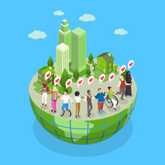 3D Isometric Flat Vector Illustration of Social Diversity, Multicultural Society