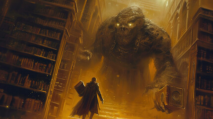 Monster in library