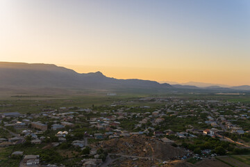 Sunlights shine from behind the mountain, beautiful scenery, natural concept
