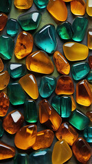 Obraz premium Large Collection Amber Green Gemstone Phone Portrait Background