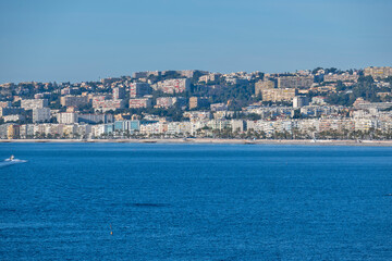 Panorama of city of Nice, France