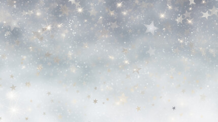 Obraz premium Starry Winter Night with Shimmering Stars and Glittering Snowflakes