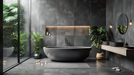 łazienka, nowoczesny projekt salonu kompielowego