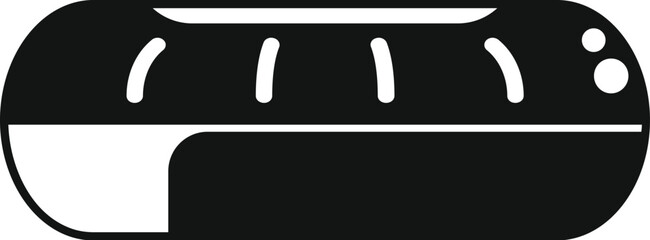 Monorail train moving on railway icon in simple style isolated on white background