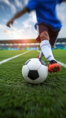 Fototapeta premium Football player in action during a match at the stadium