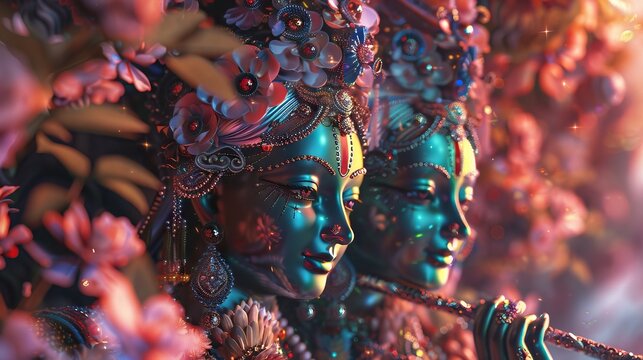 Lord Krishna and Radha  Lord Krishna
