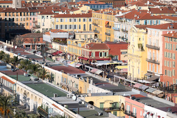 Panorama of city of Nice, France