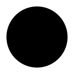 Simple black ball isolated on transparent background, perfect for various graphic design and digital art projects. Ideal choice for logos, icons, buttons.