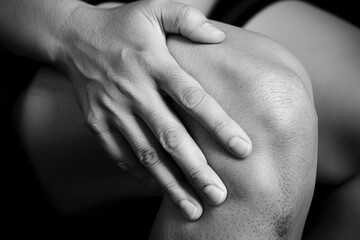 Man holding his knee in pain