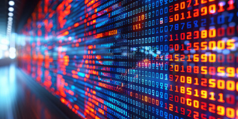 Obraz premium Creative growing forex chart on blue bokeh grid background. Trade, money, finance and success concept. 3D Rendering.