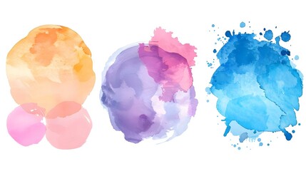 Abstract watercolor blobs background for banners and posters