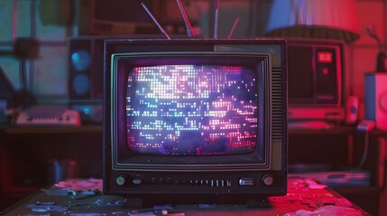 Old TV signal glitch