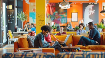 Dynamic and collaborative team environment in a modern office space