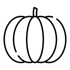 Pumpkin black line icon