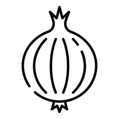 Onion black line icon