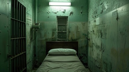 A padded cell in a psychiatric facility