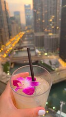 Cocktail on rooftop bar