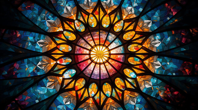 Construction of patterned, contoured, mosaic, pictorial stained glass windows	
