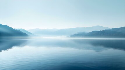 Obraz premium Blue calm moving lake water