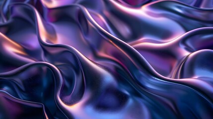 Obraz premium Iridescent surface with undulations and swirls