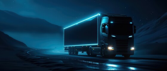 3PL emerges in an ultramodern, supernatural scene, with copy space, integrating multiple services to offer seamless logistics solutions