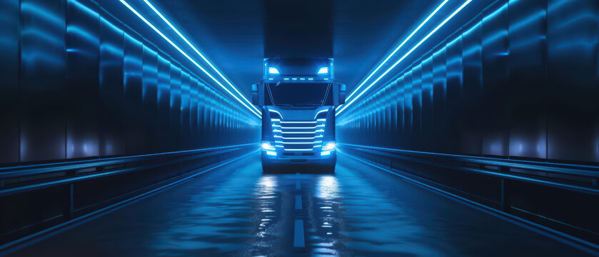 3PL emerges in an ultramodern, supernatural scene, with copy space, integrating multiple services to offer seamless logistics solutions