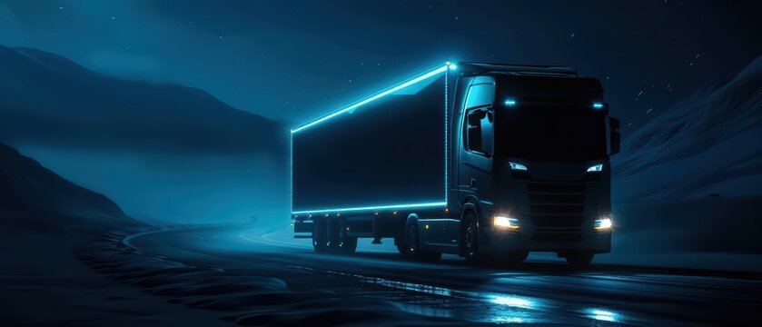 3PL emerges in an ultramodern, supernatural scene, with copy space, integrating multiple services to offer seamless logistics solutions