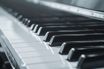 Close Up of Piano Keys with Soft Light
