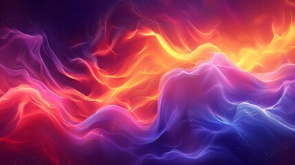 Fototapeta premium Abstract Cosmic Landscape with Wavy Lines