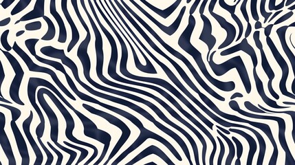 Abstract optical illusion distorted wave design with horizontal stripes in vector format