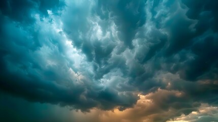 Obraz premium Threatening storm clouds sweeping overhead