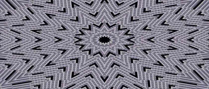 Dynamically animated neon 3d kaleidoscope. Background 4k geometric seamless pattern shape herringbone geometric shapes mirror mixture liquid multi color.