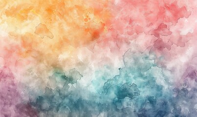 Obraz premium Soft watercolor wash in pastel hues