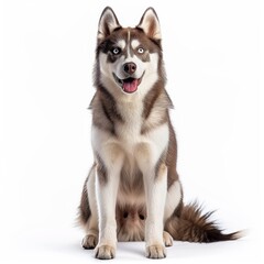 Fototapeta premium A husky dog isolated in white background