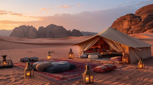 bedouin tent glamping