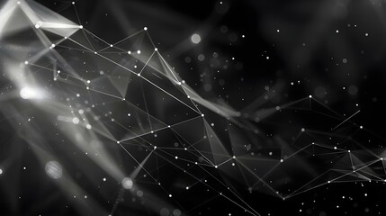 Abstract polygonal space low poly dark background